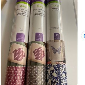 3 rolls of Cricut vinyl